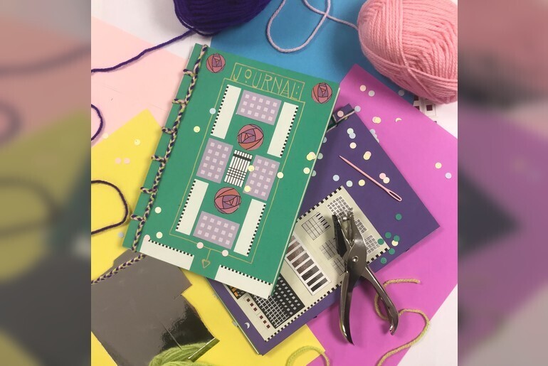 Summer Holiday Family Activity Make a Hand Bound Journal